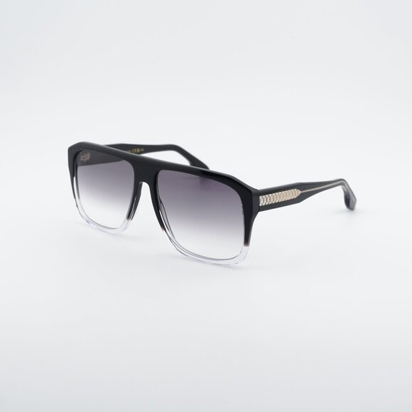 Victoria Beckham VB671S 009 Sunglasses Black Crystal Square Frame, Grey Lenses main image 6